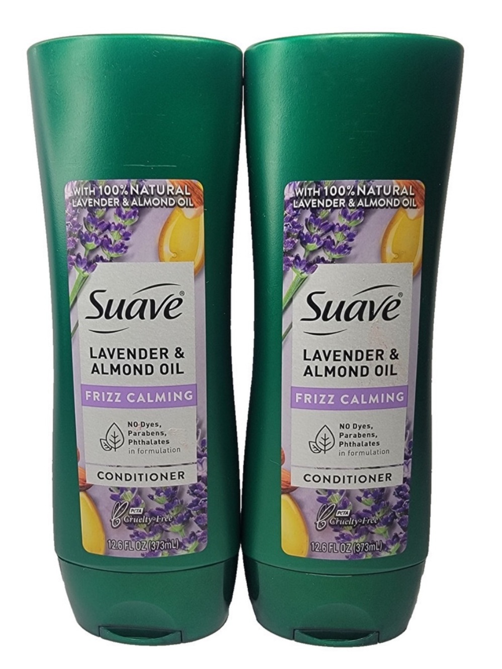 Suave 2 Pack Lavender and Almond Oil Frizz Calming Conditioner 12.6 FL Ounces